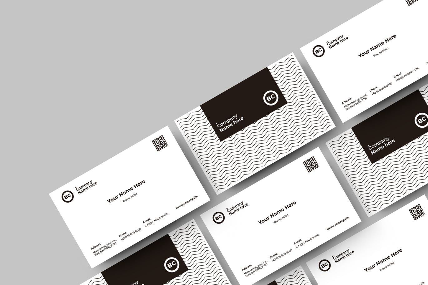 时尚优雅的高端多用途的商务商业质感名片设计模板-4插图