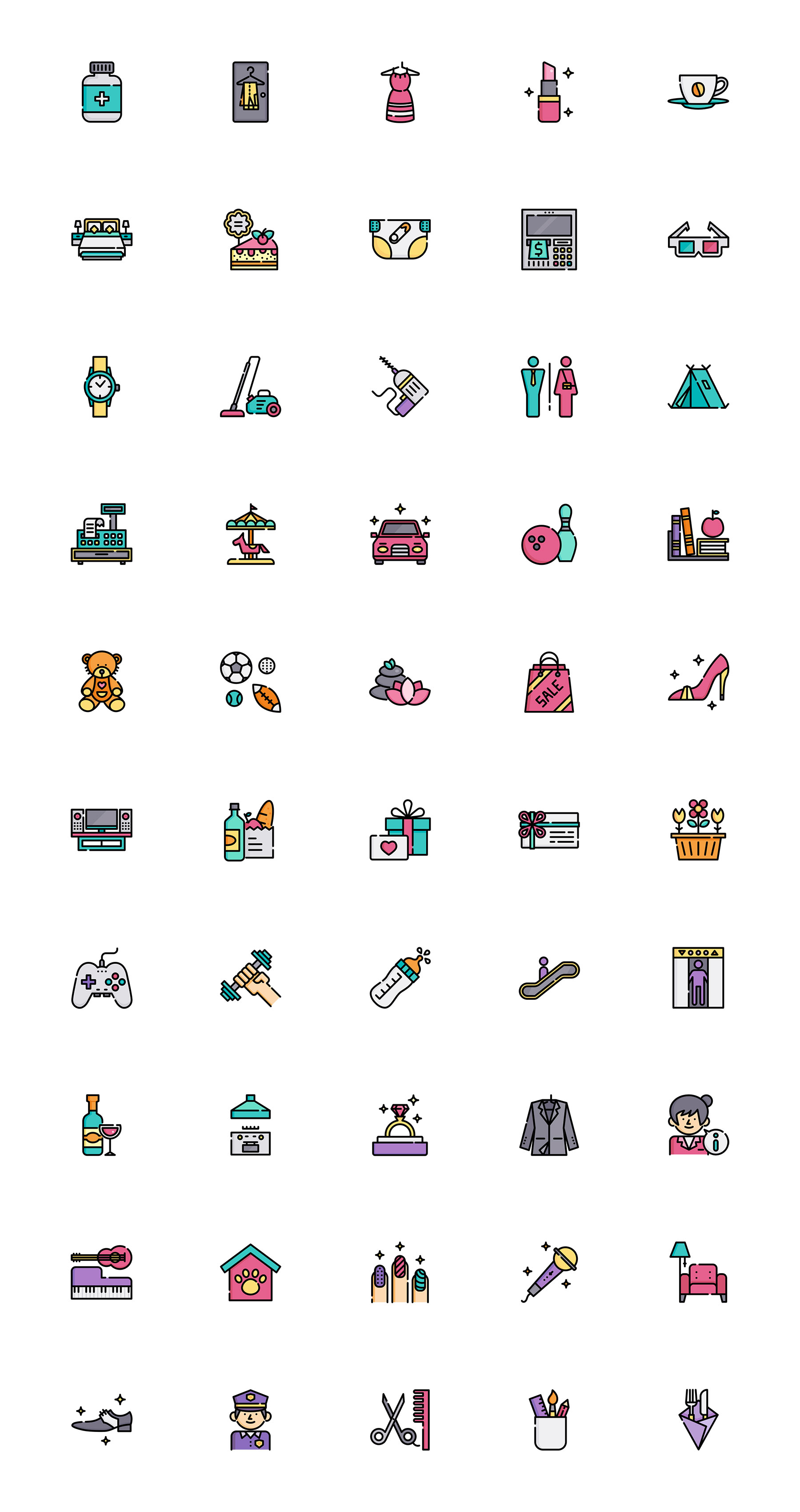 50 枚购物中心元素图标