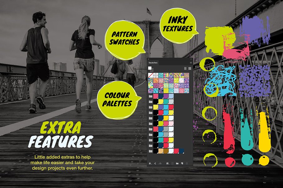 奔跑吧!兄弟:运动图形和标志素材 Running Graphics and Logos Pack插图(9)