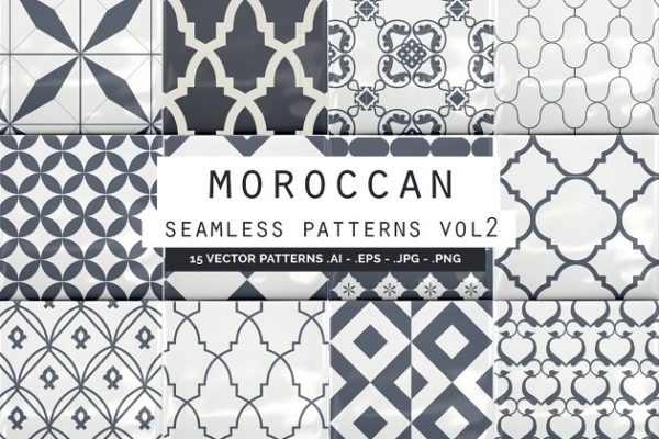 摩洛哥风格图案纹理 Moroccan Style Patterns – 2