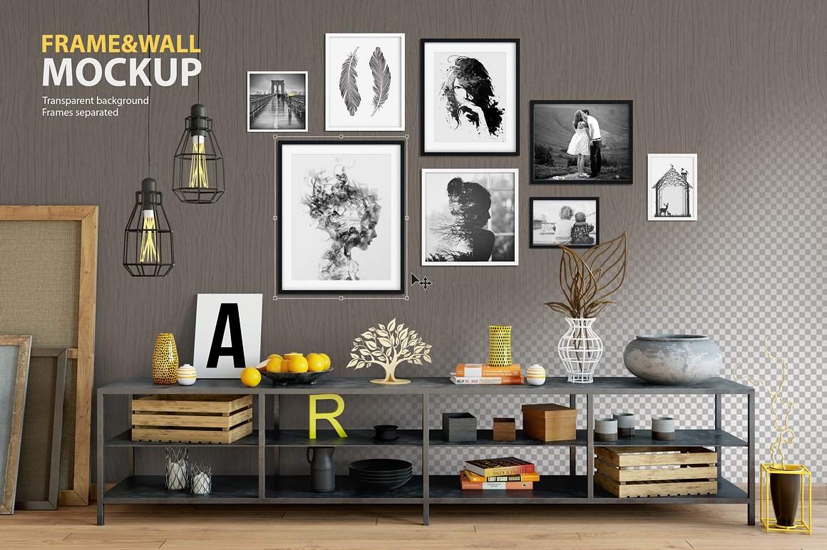 Scandinavian 风格相片内框样机 Scandi Interior Frame Mockup – 06插图