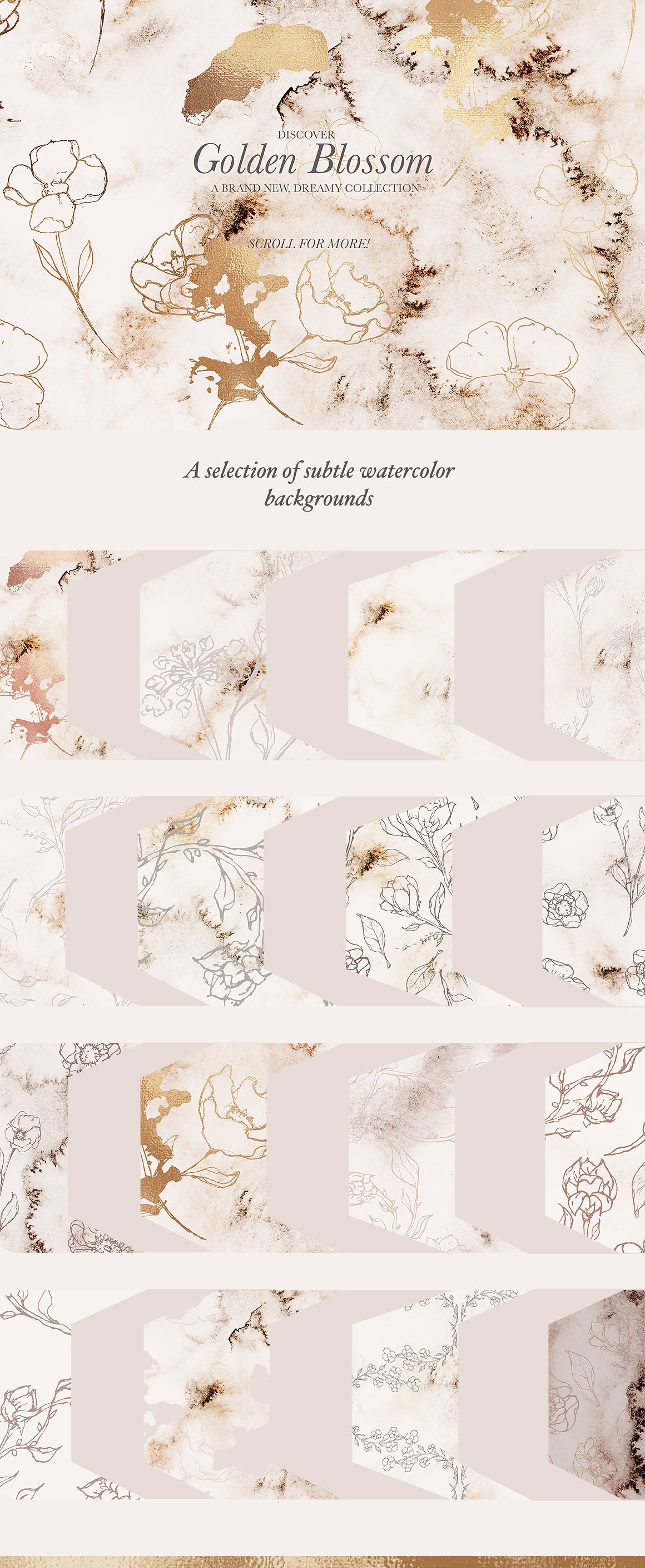 大气典雅的水彩花卉高清背景素材下载3.06G [ai,eps,png,jpg]插图(1)