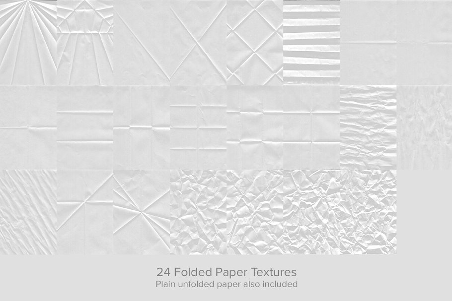 24款折叠纸覆盖叠层图案纹理 24 Folded Paper Overlays插图(1)