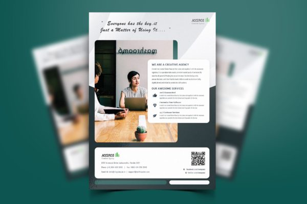 现代创意设计服务公司简介传单设计模板v03 Corporate Flyer-03