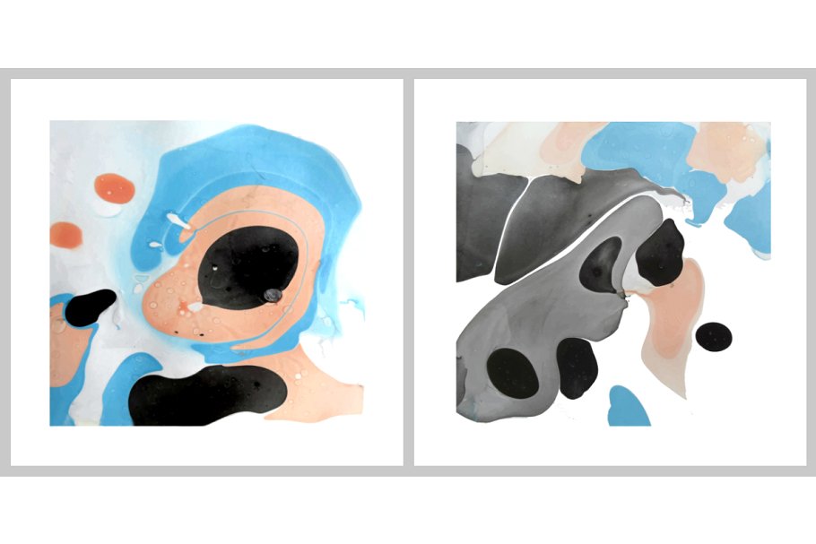 大理石抽象艺术纹理&贺卡模板 Artistic textures. Part 2插图(1)