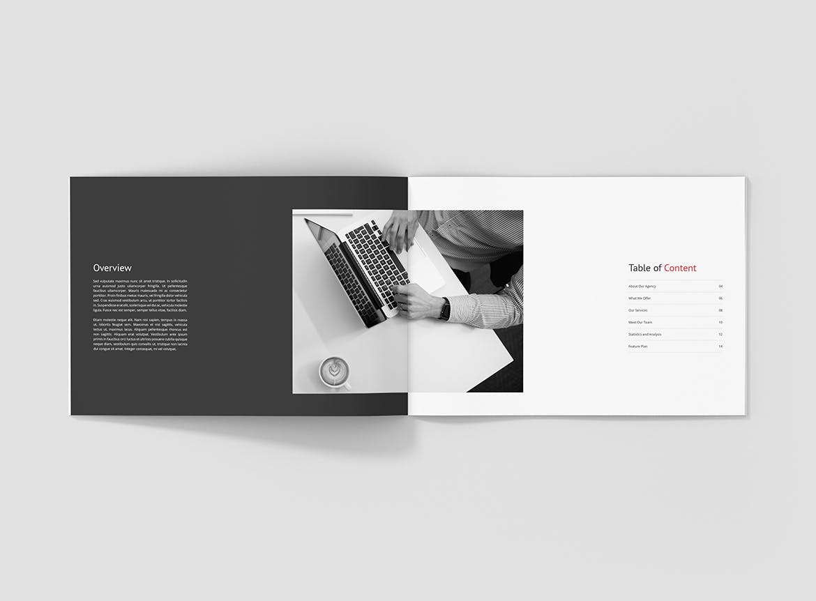 商业&创意营销企业介绍画册设计模板 Business Marketing – Company Profile Landscape插图(2)