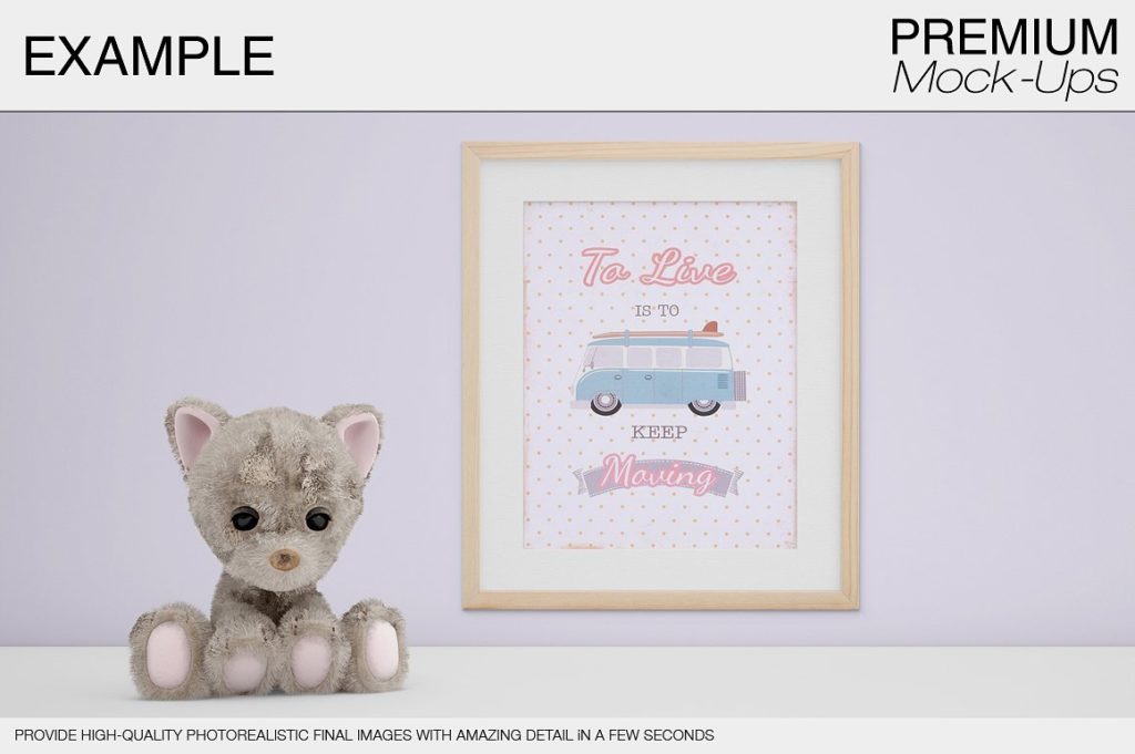 一组适合儿童的相框场景Mockups下载[psd]插图(9)