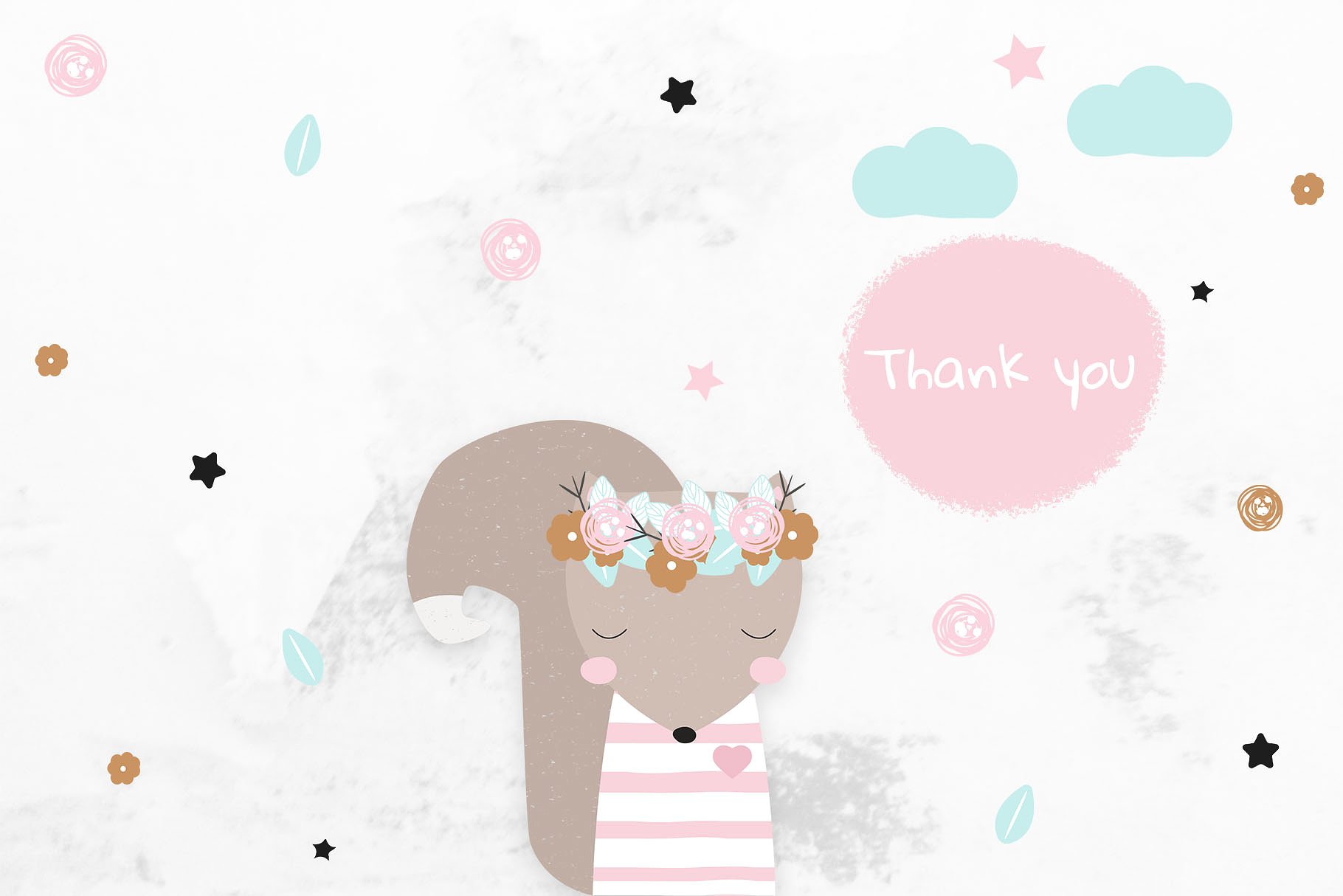 可爱柔和的手绘卡通动物矢量素材合辑下载[ai,eps,png,jpg]插图(5)