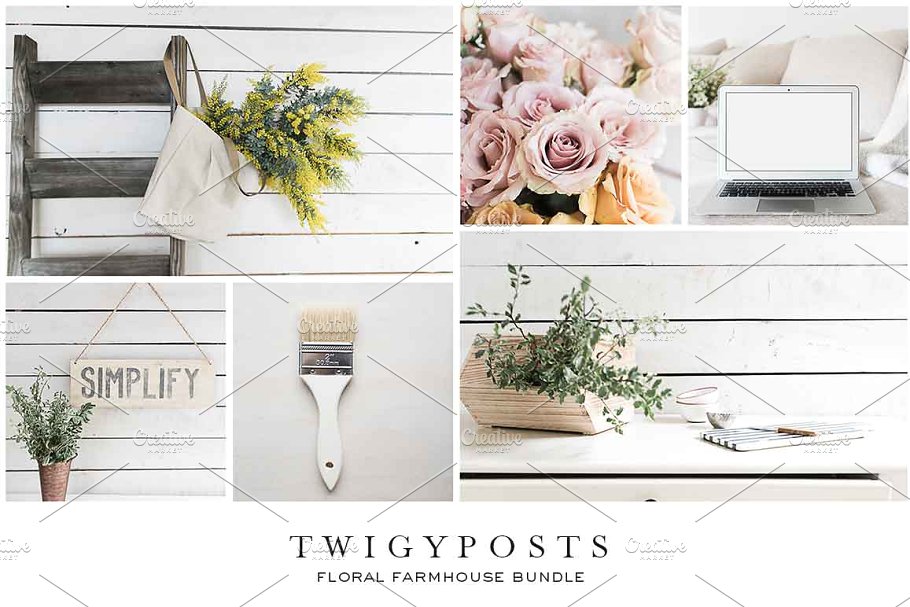 花卉场景样机 Floral Farmhouse Stock Photos插图(1)