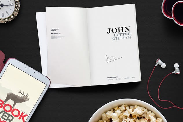 简装书籍封面设计样机模板 Book Cover Mockups Scene插图(4)