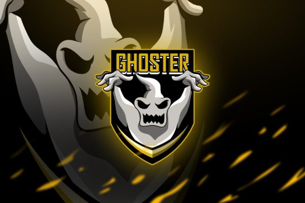 幽灵鬼魂图案游戏竞技俱乐部战队队徽Logo模板 Ghoster – Mascot &amp; Esport Logo