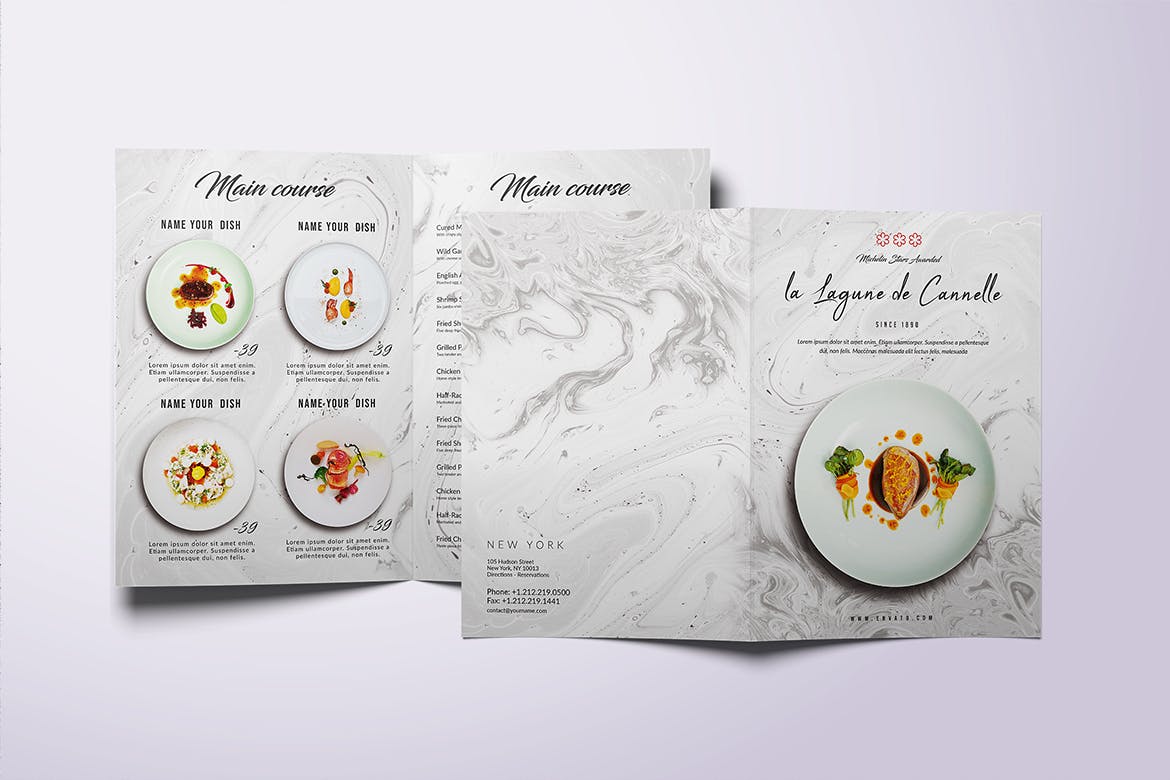 不同国家餐馆双页素材库精选菜单模板合集 Different Countries Bifold Food Menu Bundle插图(7)