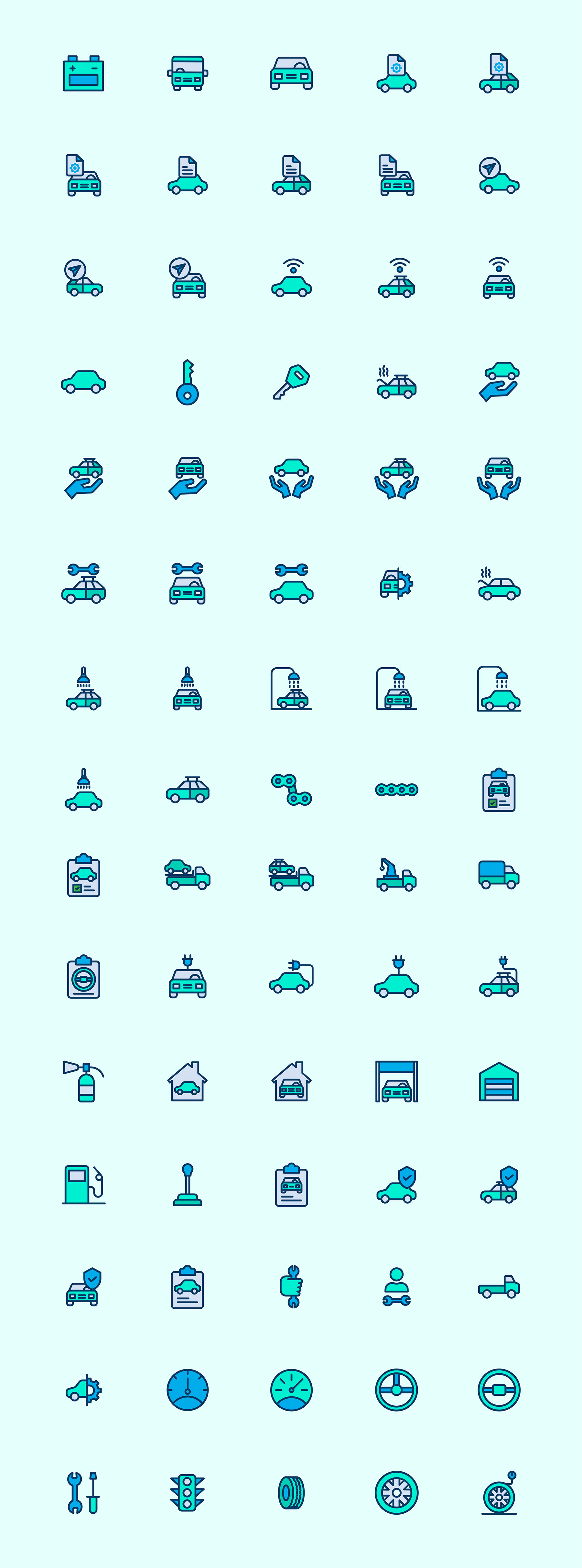 75 枚汽车元素图标