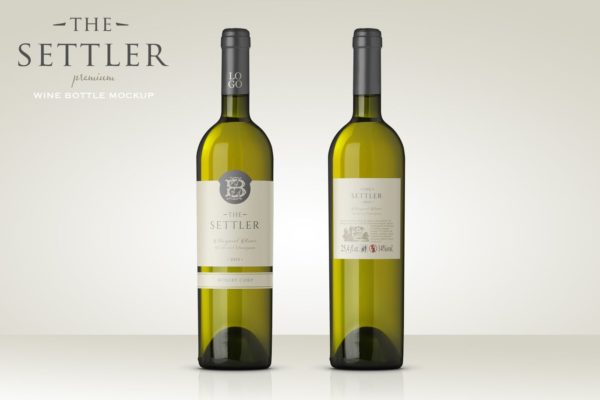 高端白酒酒瓶设计样机模板 Premium White Wine Mockup