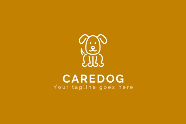 看护犬动物Logo设计素材库精选模板 Caredog – Animal Logo Template