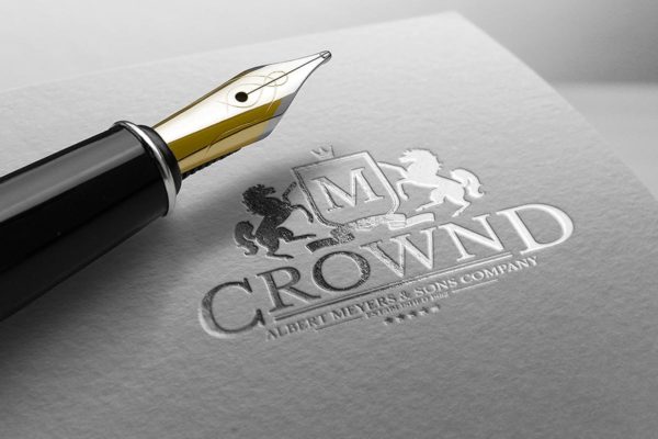 Logo商标烫金印刷效果图素材库精选模板v2 Logo Mock-Up / Exclusive Paper Edition 2