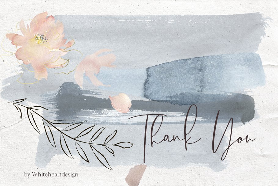 极力推荐：色彩丰富水彩花卉素材包 Wish Bordo Blue Watercolor Flowers [2.05GB]插图(11)