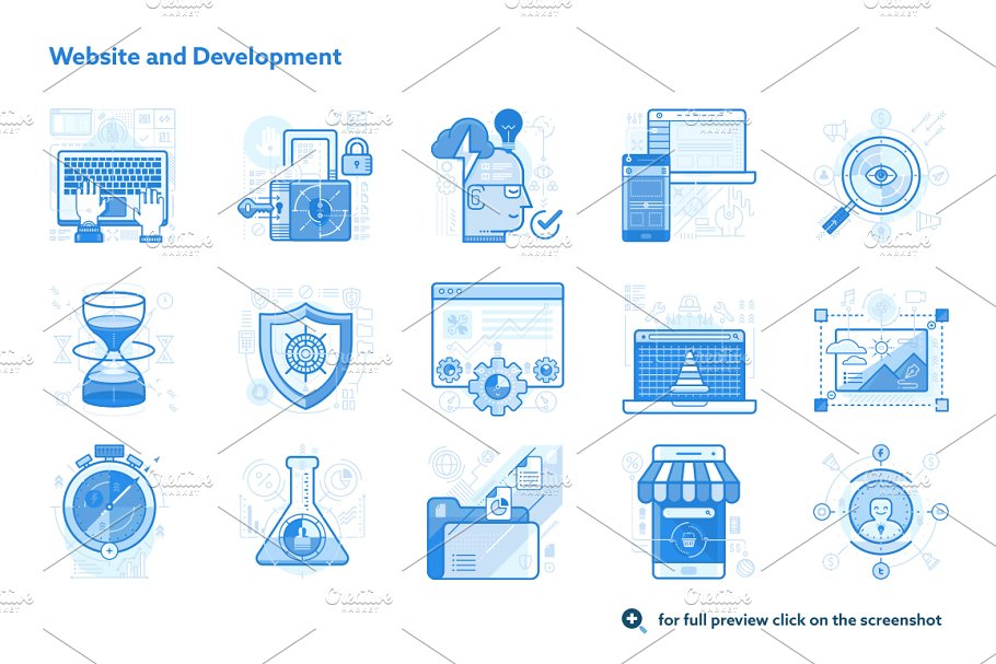 300个UI&UX适用的插画素材包 300 UI UX Illustrations插图(14)