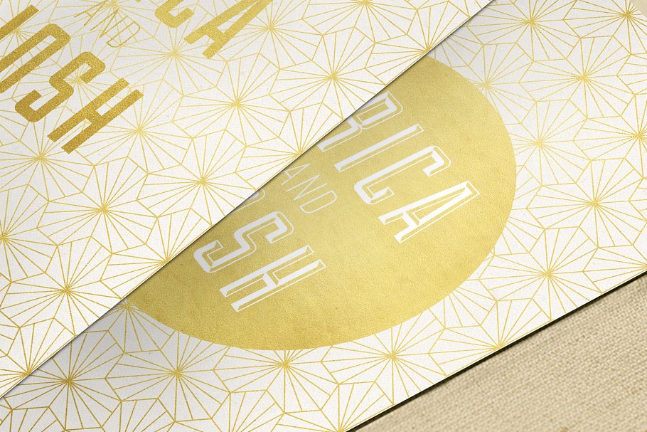 优雅几何婚礼设计物料模板套装 Elegant Geometric Wedding Suite插图(3)