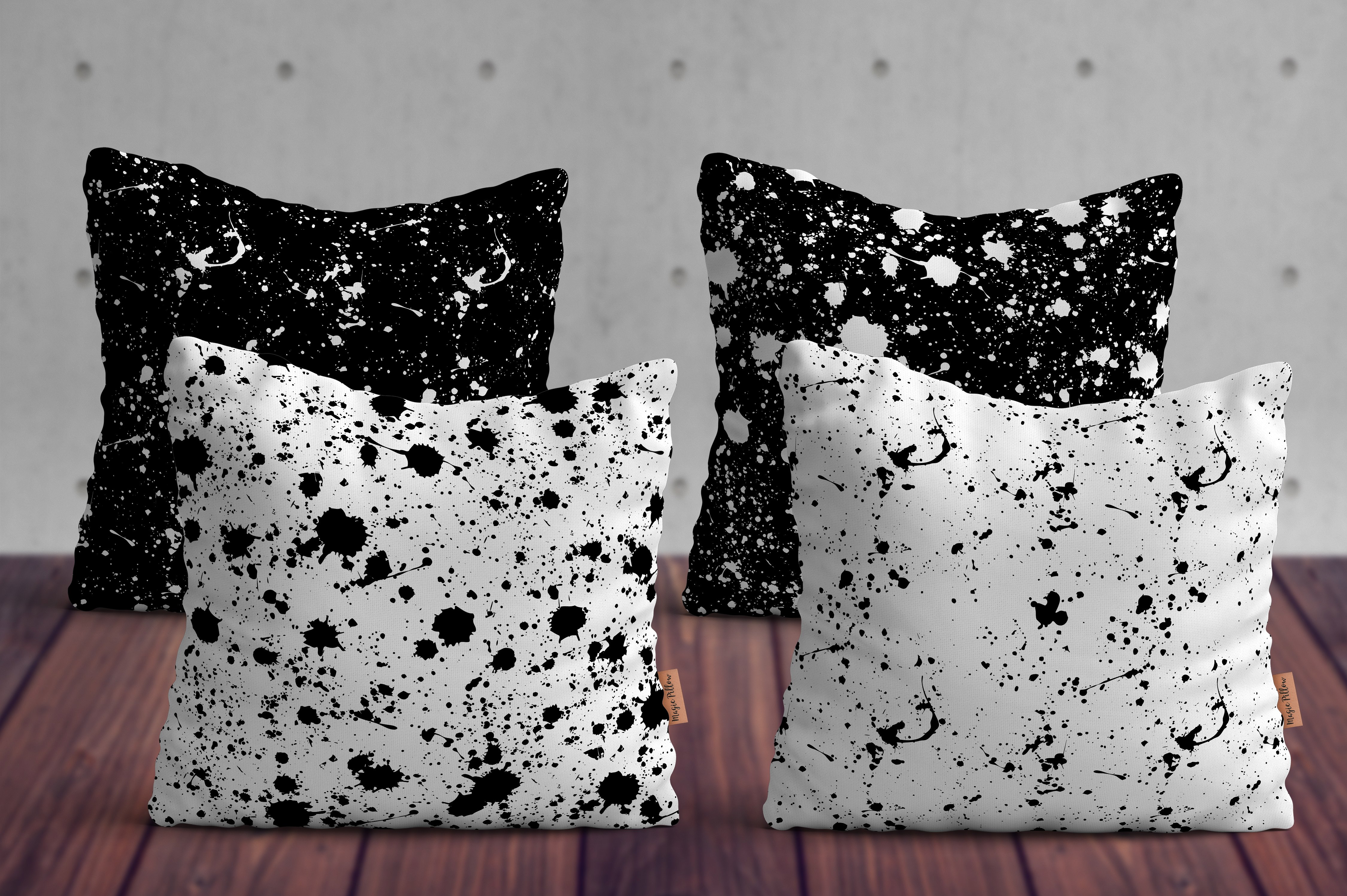 泼墨斑点&毛笔笔迹纹理素材 Paint Splatter & Stroke, 40 Patterns插图(8)