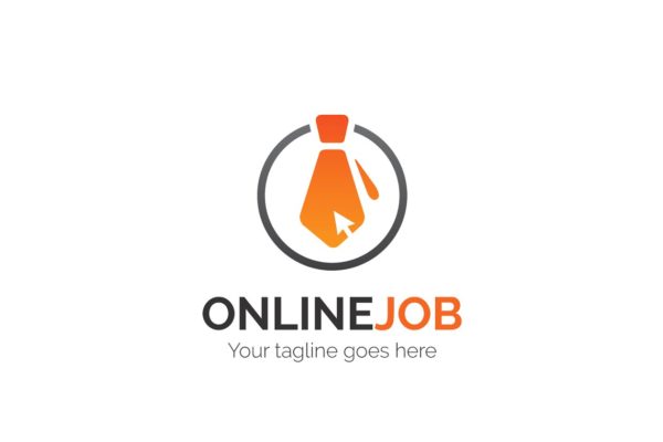 线上职场招聘网站Logo模板 Online Job Logo
