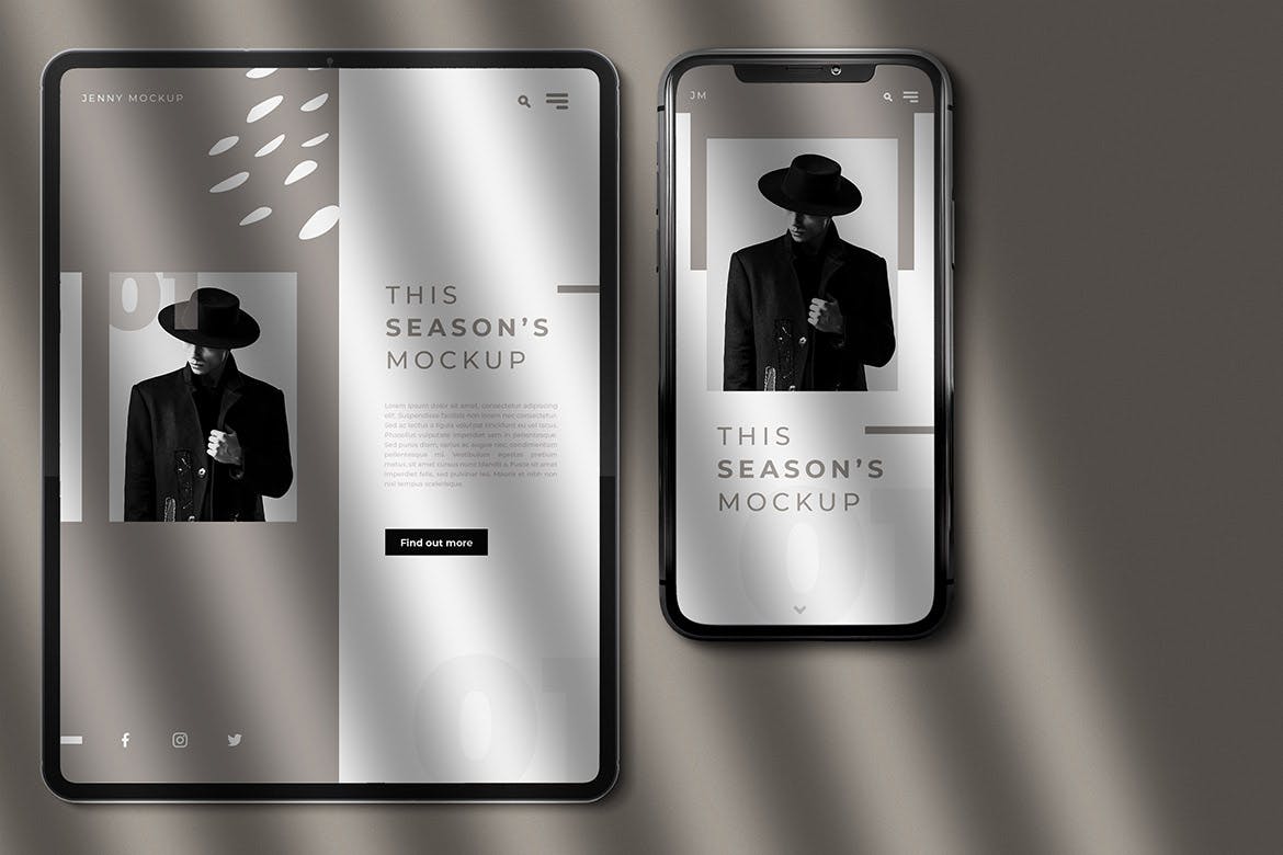 响应式网页设计多设备预览样机PSD模板 Modern Device Mockups插图(2)
