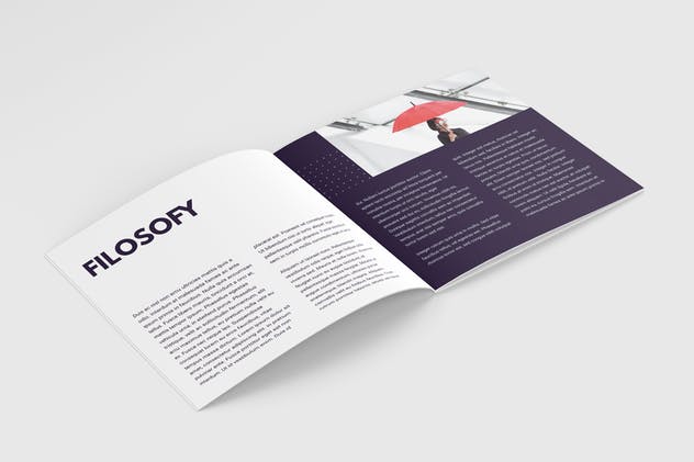 方形杂志画册设计AI模板 Square Magazine or Brochure Template插图(6)