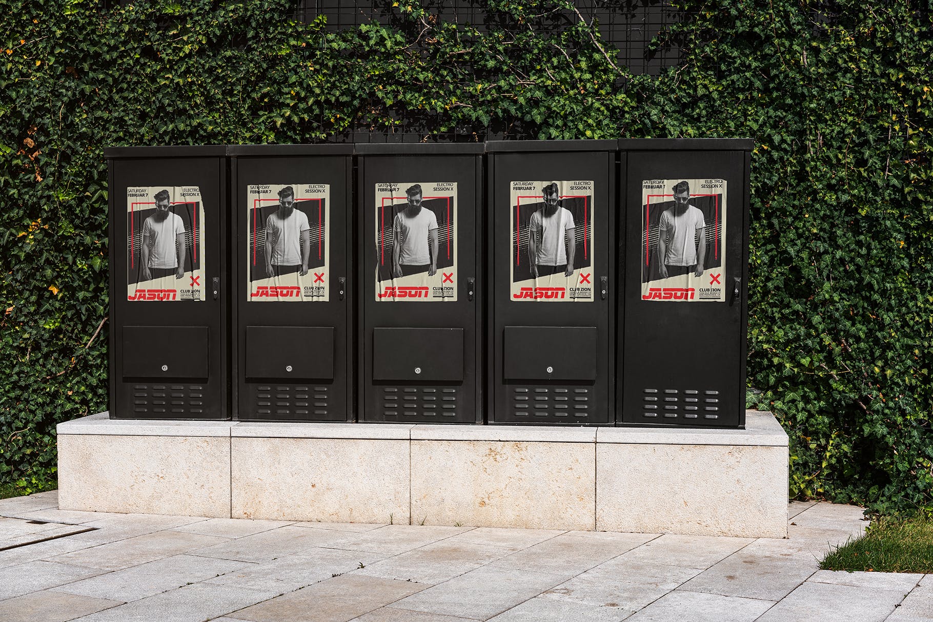 海报户外张贴效果展示样机素材库精选 Outside Poster Mock-Up’s插图(5)