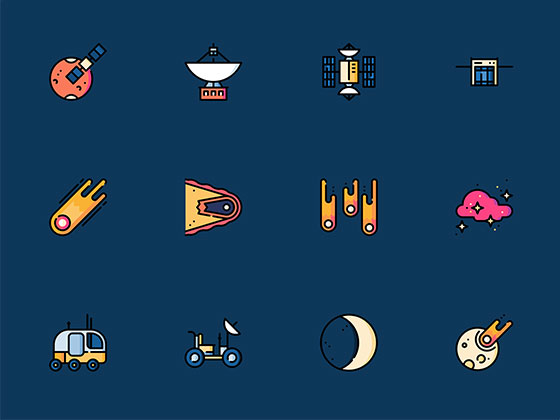 70 枚宇宙元素图标素材之家精选sketch素材