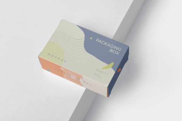扁平矩形产品包装盒效果图素材库精选 Package Box Mockup – Slim Rectangle Shape