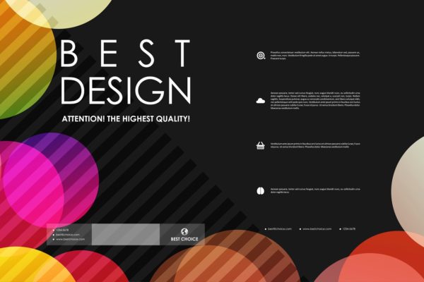 多彩圆形组合小册子模板 Set of Abstract Brochures