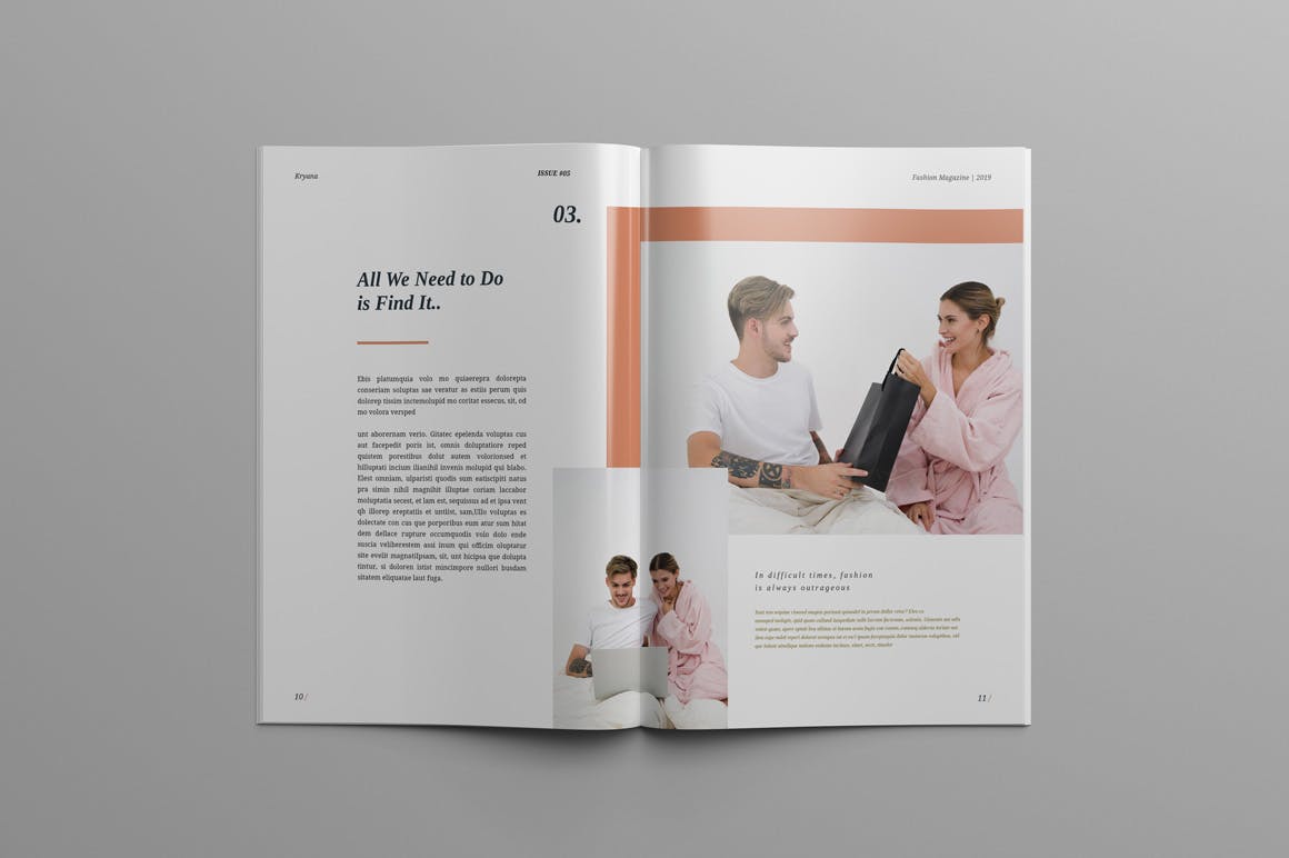 时尚主义北欧风格素材库精选杂志设计模板 KRYANA – Fashion Magazine插图(5)