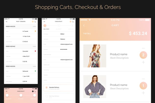 奢侈品电子商务APP应用UI套件 Modda –  E-Commerce Mobile UI Kit插图(13)