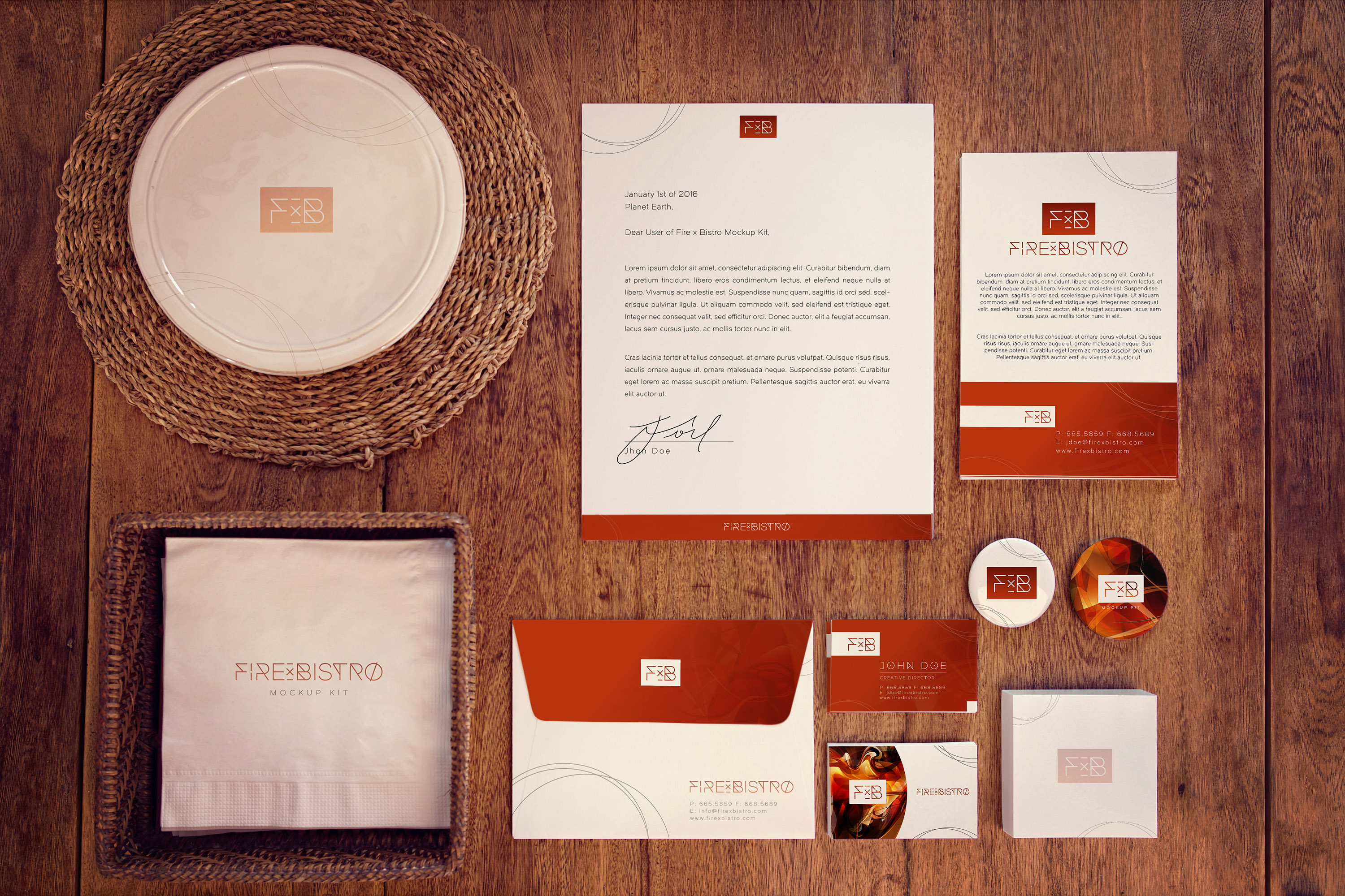 高端品牌VI视觉设计预览办公用品套装样机01 Stationery Mockup 01插图