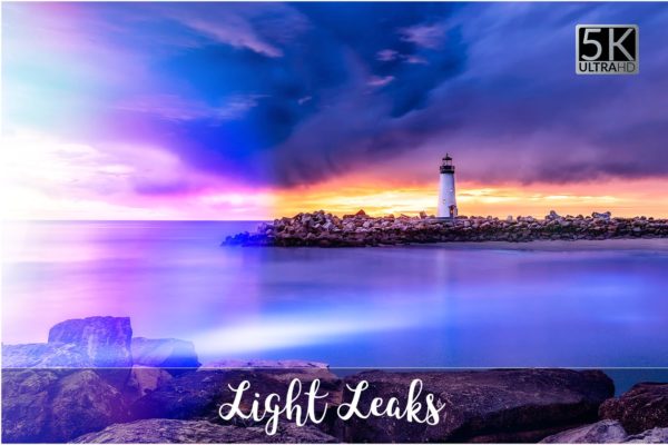 5K漏光效果叠层背景 5K Light Leaks Overlays