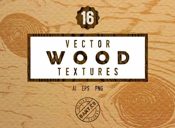 16款复古木材纹理矢量素材打包下载[ai.eps.png]