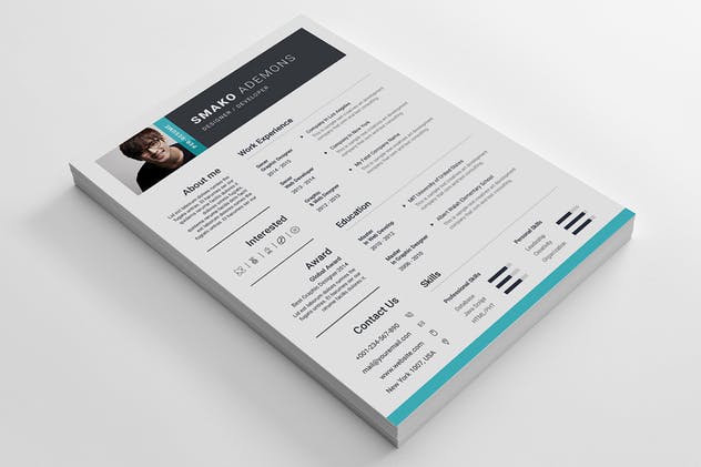 个人应聘简历&介绍信二合一多格式模板 Resume Template 38插图(3)