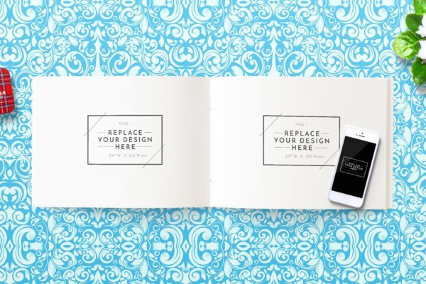 A4规格小册子企宣手册样机模板 A4 Landscape Brochure Mockups