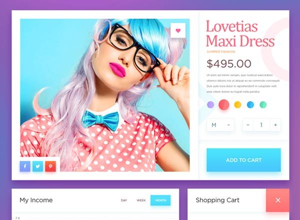 电子商务网站 UI 设计套件 Ecommerce UI Kit