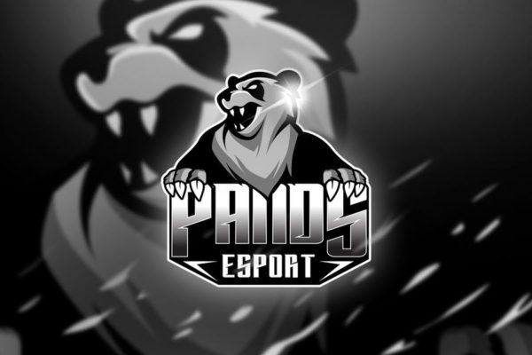 灰熊电子竞技吉祥物队徽Logo标志设计模板 Pands – Mascot &amp; Logo Esport