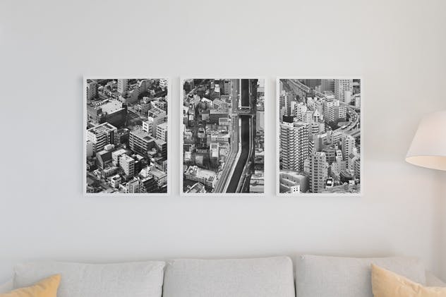 15张家居装饰相框画框样机套装 15 Poster Set Mockups插图(8)