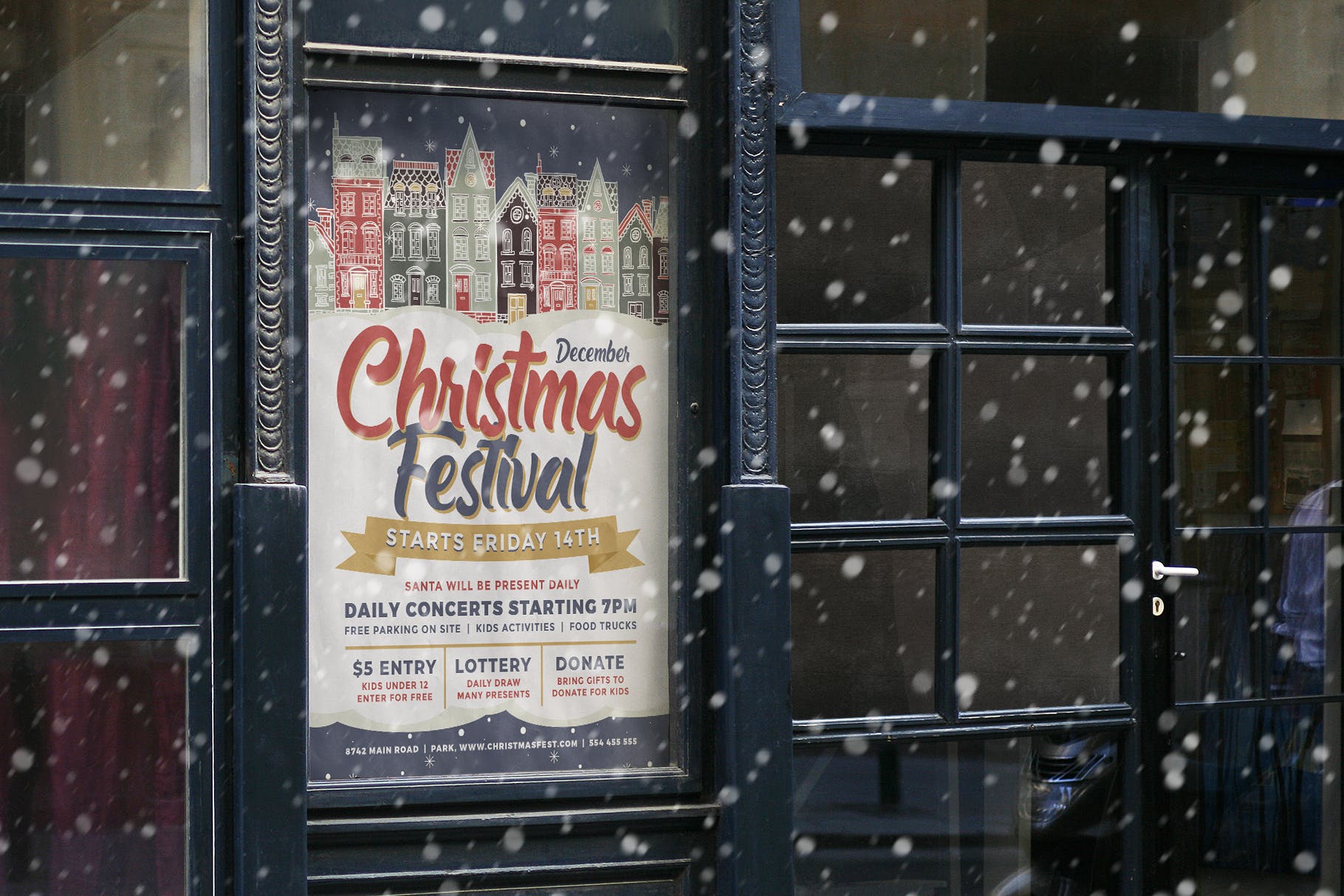 圣诞节庆祝主题海报传单设计模板v2 Christmas Flyer Template Vol.2插图(2)