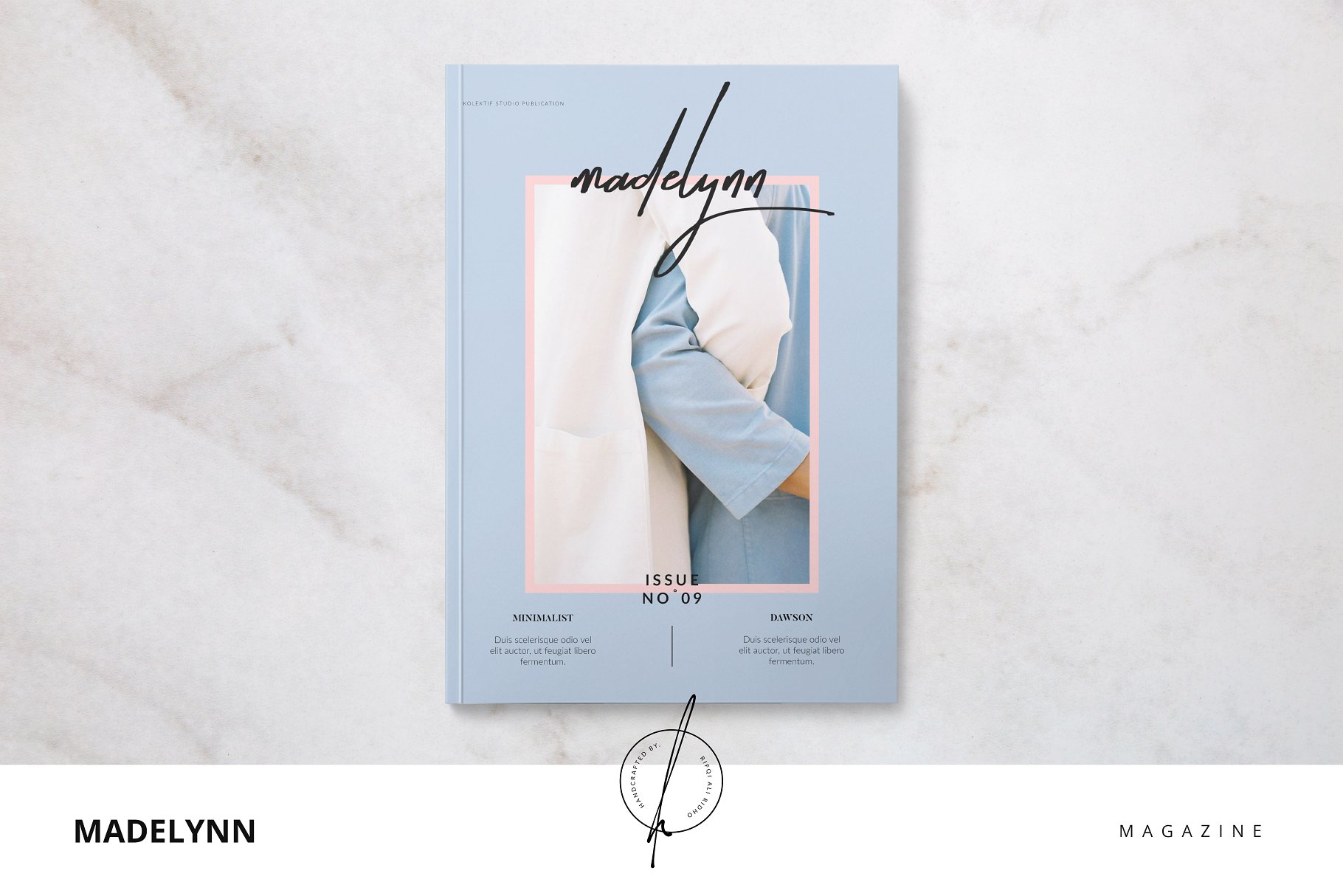 极简主义旅行游玩杂志模板 Madelynn Magazine插图