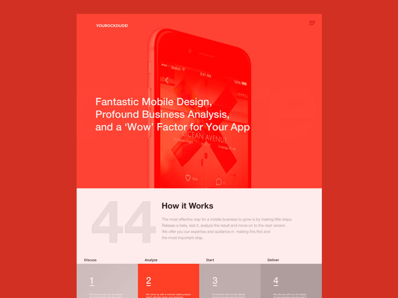 移动开发者宣传页素材之家精选sketch素材