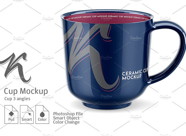 水杯茶杯杯子样机展示模型mockups