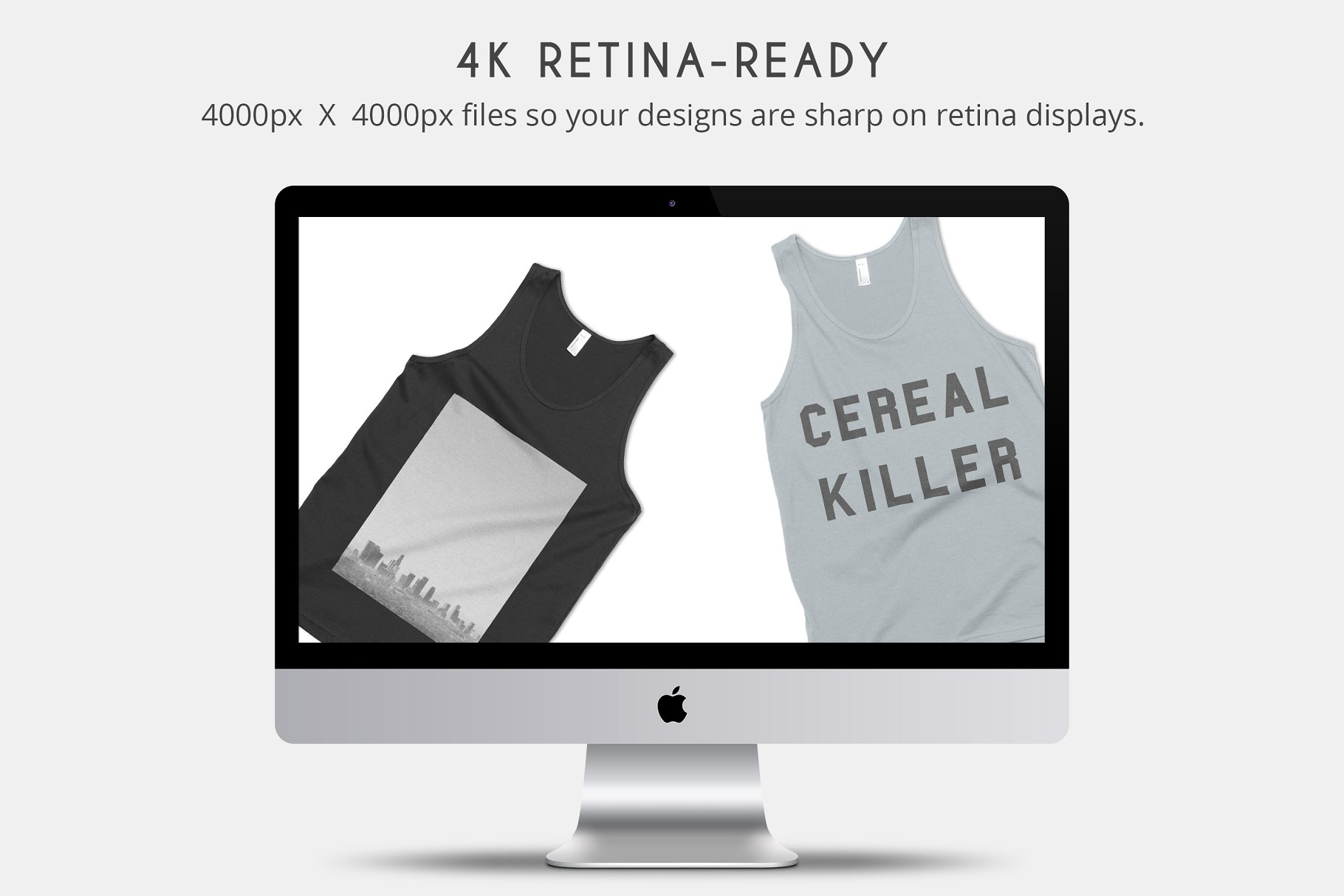 男士背心样机模板 American Apparel 2408 Tank Mockups插图(1)