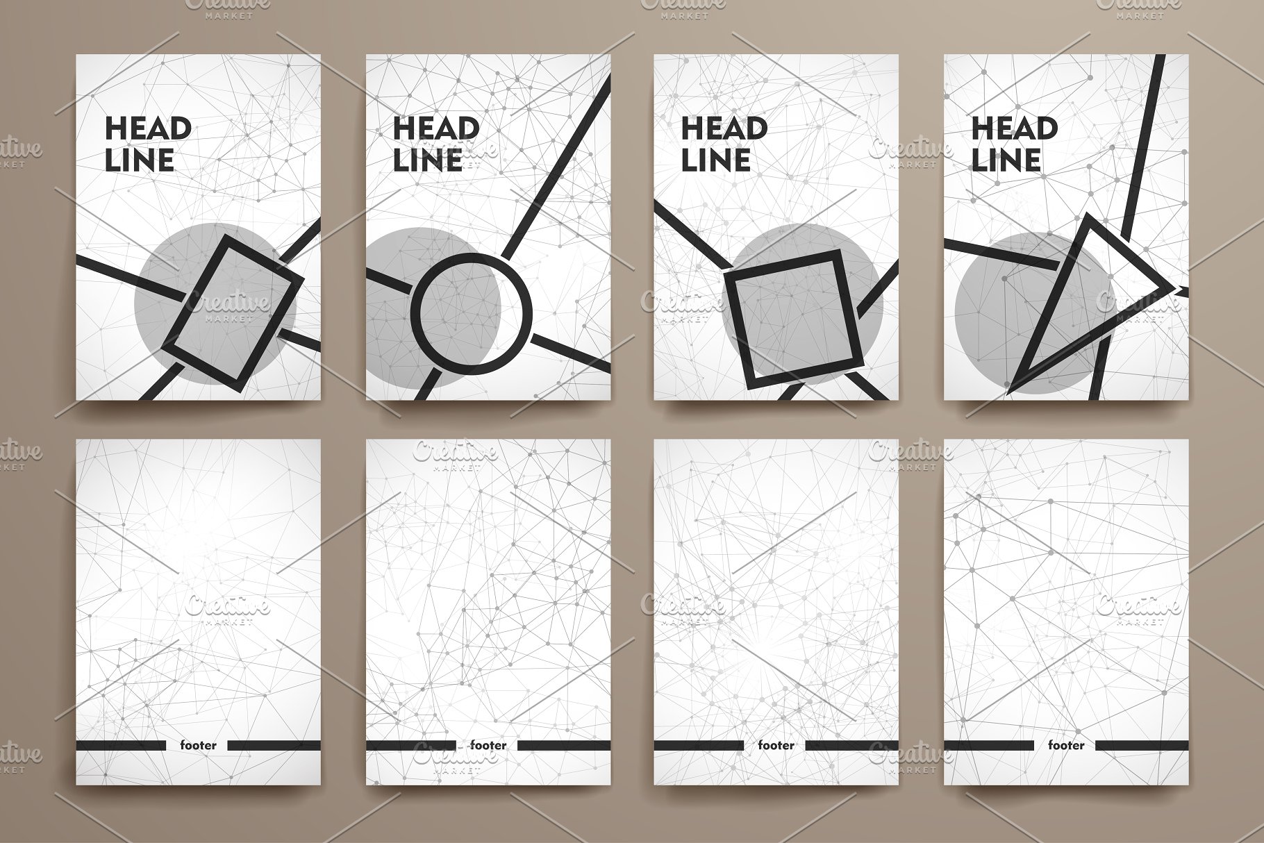 分子几何机构图形背景小册子合集 Molecular brochures插图(2)