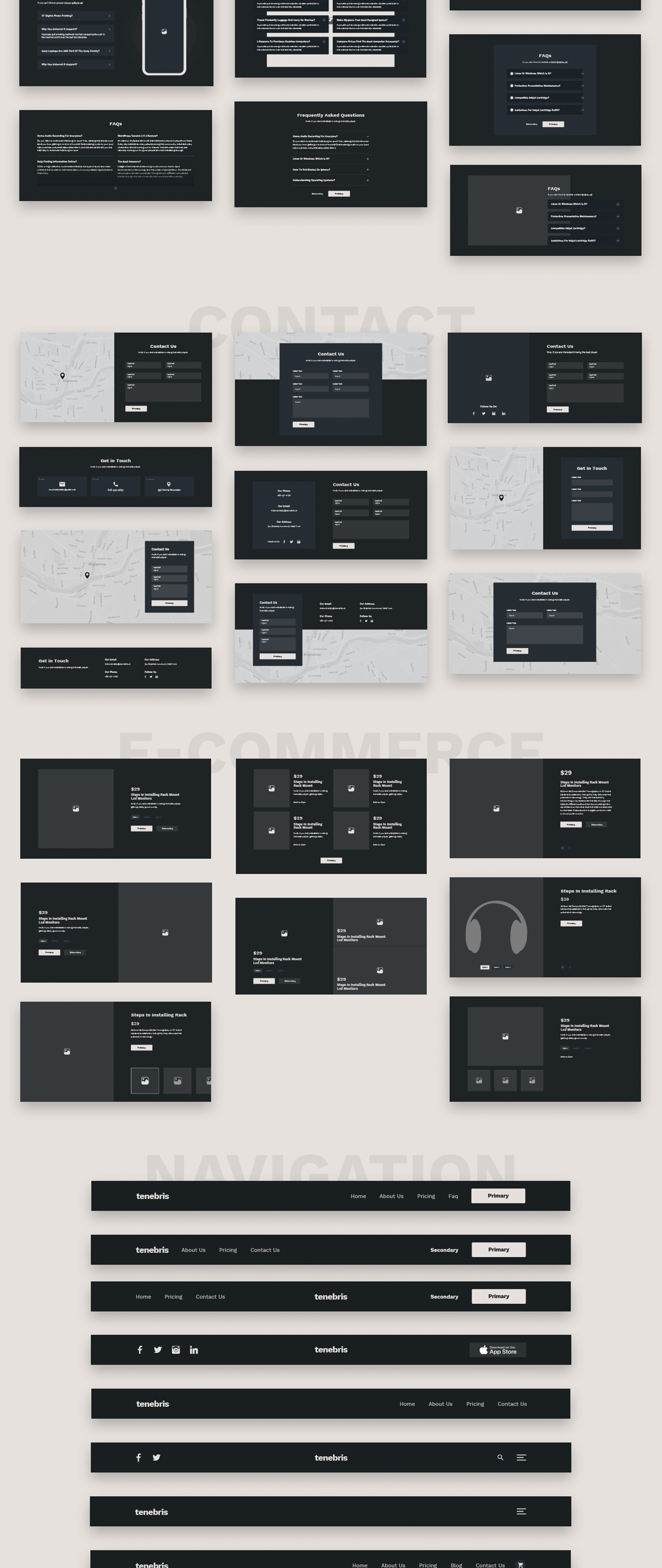 素材库下午茶：200+元素快速原型制作线框套件插图(5)