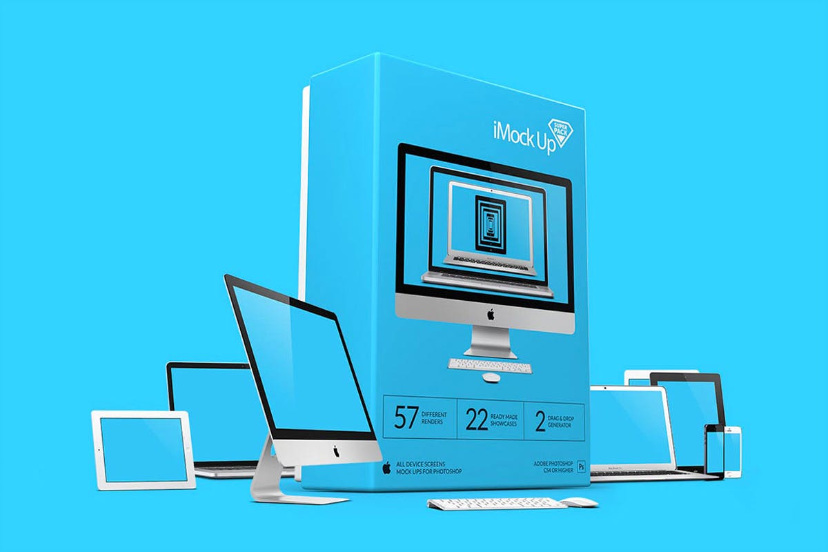 Apple系列产品设备样机超级套装 i Mock Up Super Pack插图