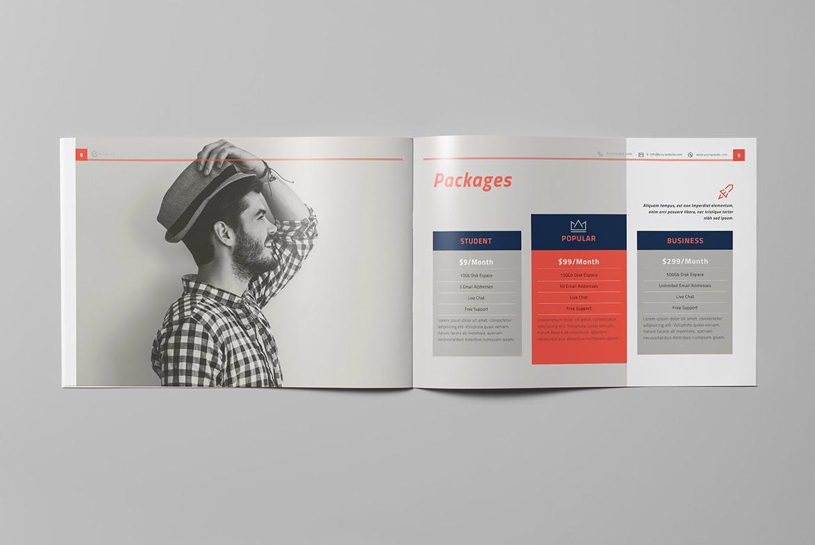 彩色投标招标企业宣传画册设计模板v3 The Proposal Vol.3 – Landscape插图(4)